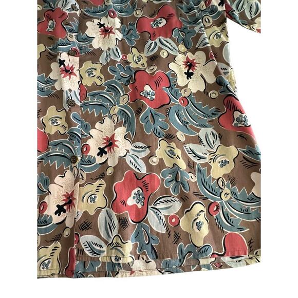 Vintage Reyn Spooner Men's Floral Print Hawaiian Button Down Shirt Size L - Picture 2 of 6